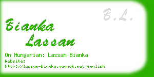 bianka lassan business card